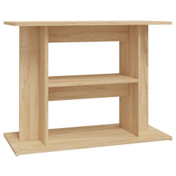 akvariebord 80x35x60 cm konstrueret træ sonoma-eg
