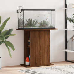 akvariebord 75x36x72,5 cm konstrueret træ brun egetræsfarve