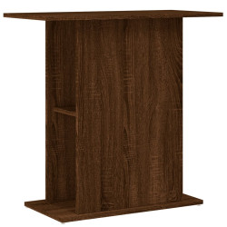 akvariebord 75x36x72,5 cm konstrueret træ brun egetræsfarve