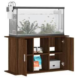 akvariebord 101x41x58 cm konstrueret træ brun egetræsfarve
