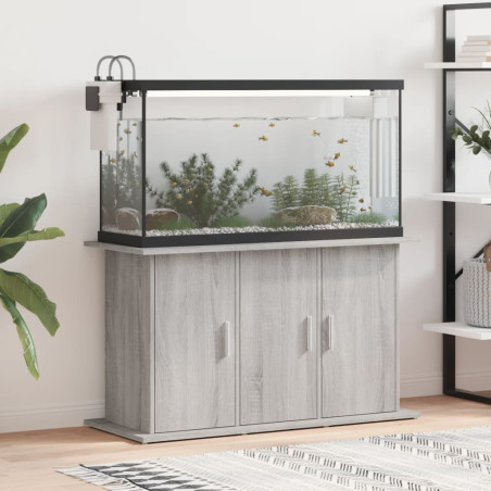 akvariebord 101x41x58 cm konstrueret træ grå sonoma-eg