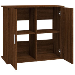 akvariebord 81x36x73 cm konstrueret træ brun egetræsfarve