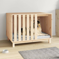 hundehus 100x70x72 cm massivt fyrretræ