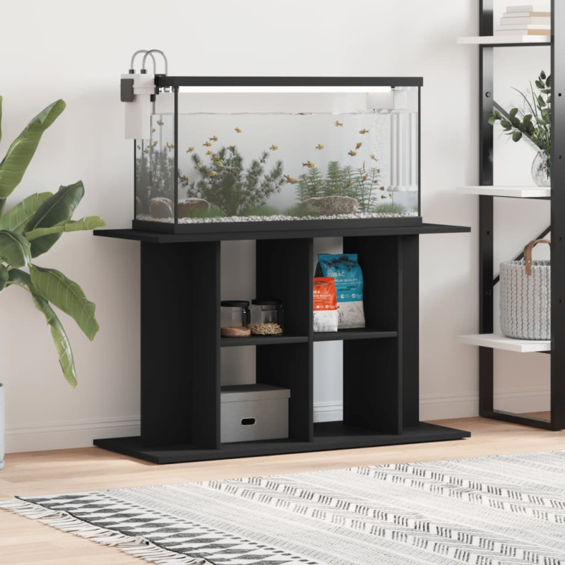 akvariebord 100x40x60 cm konstrueret træ sort