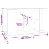 akvariebord 100x40x60 cm konstrueret træ sort