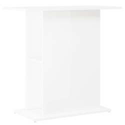 akvariebord 75x36x72,5 cm konstrueret træ hvid højglans