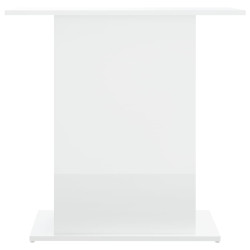 akvariebord 75x36x72,5 cm konstrueret træ hvid højglans