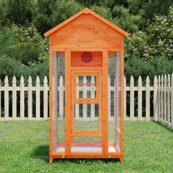 fuglebur 91,5x53x170 cm massivt fyrretræ brun