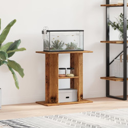akvariebord 60x30x60 cm konstrueret træ antikt trælook