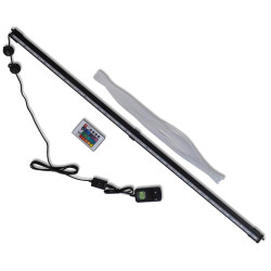 LED-akvarielampe med boblefunktion 94 cm RGB-farver