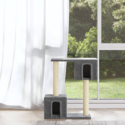 kradsetræ med sisalkradsestolper 60 cm lysegrå