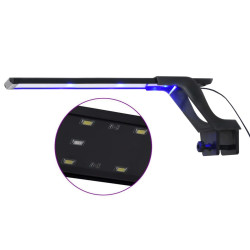 LED-lampe til akvarium med klemme 35-55 cm blå og hvid