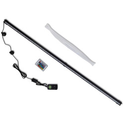 LED-akvarielampe med boblefunktion 107 cm RGB-farver