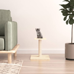 kradsetræ med platform 38 cm cremefarvet