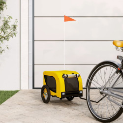 hundetrailer til cykel oxfordstof og jern gul og sort