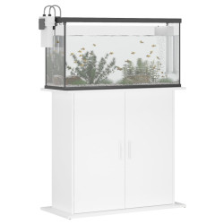 akvariebord 81x36x73 cm konstrueret træ hvid