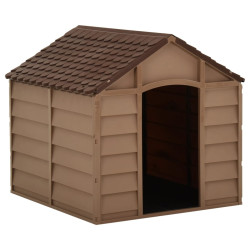 hundehus 71x71,5x68 cm PP brun