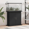 akvariebord 81x36x73 cm konstrueret træ sort