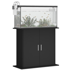 akvariebord 81x36x73 cm konstrueret træ sort