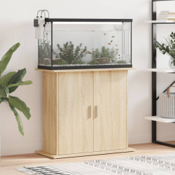 akvariebord 81x36x73 cm konstrueret træ sonoma-eg