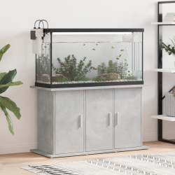 akvariebord 101x41x58 cm konstrueret træ betongrå