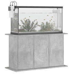 akvariebord 101x41x58 cm konstrueret træ betongrå